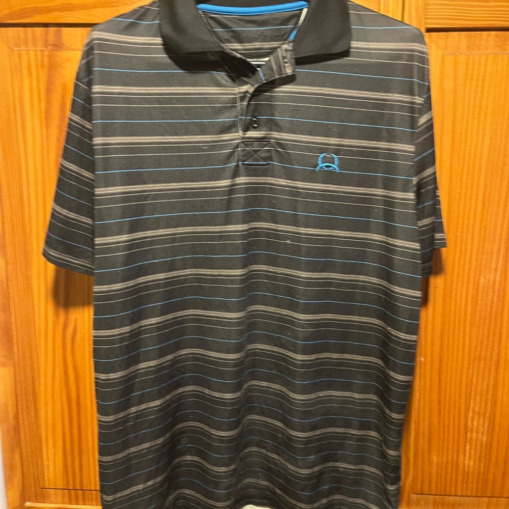 Cinch Men’s ArenaFlex Striped Performance Polo Size XL